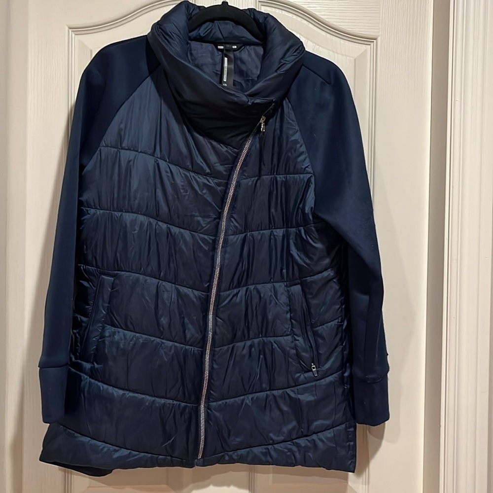 Navy Women's Puffer Jacket - Picture 3 of 5